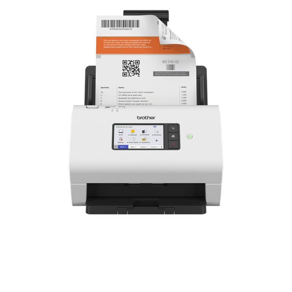 Brother ADS-4900W - Escáner de documentos - CIS dual - a dos caras - A4 - 600 ppp x 600 ppp - hasta 60 ppm (mono) / hasta 60 ppm (color) - Alimentador automático de documentos (ADF) (100 hojas) - USB 3.0, LAN, Wi-Fi(n)
