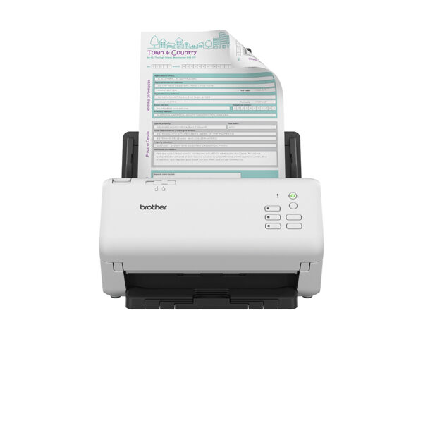 Brother ADS-4300N - Escáner de documentos - CIS dual - a dos caras - A4 - 600 ppp x 600 ppp - hasta 40 ppm (mono) / hasta 40 ppm (color) - Alimentador automático de documentos (ADF) (80 hojas) - USB 3.0, LAN